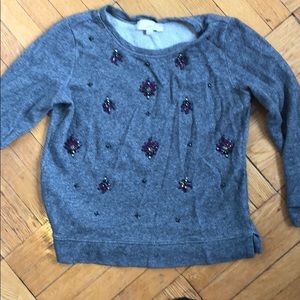 Loft size M bejeweled sweatshirt